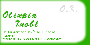 olimpia knobl business card